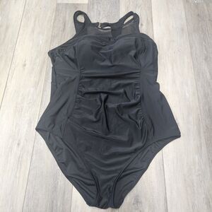 Krista Shape Solutions Slimming One Piece Black Swimsuit Women's 24 Plus 3X